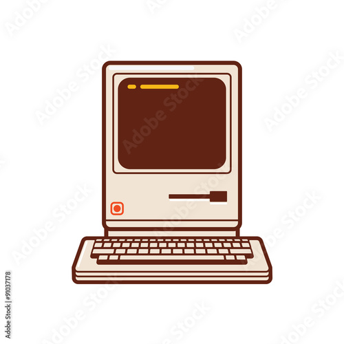 The Classic Computer. a computer unit of the historic past and become the most powerful computer of its time.