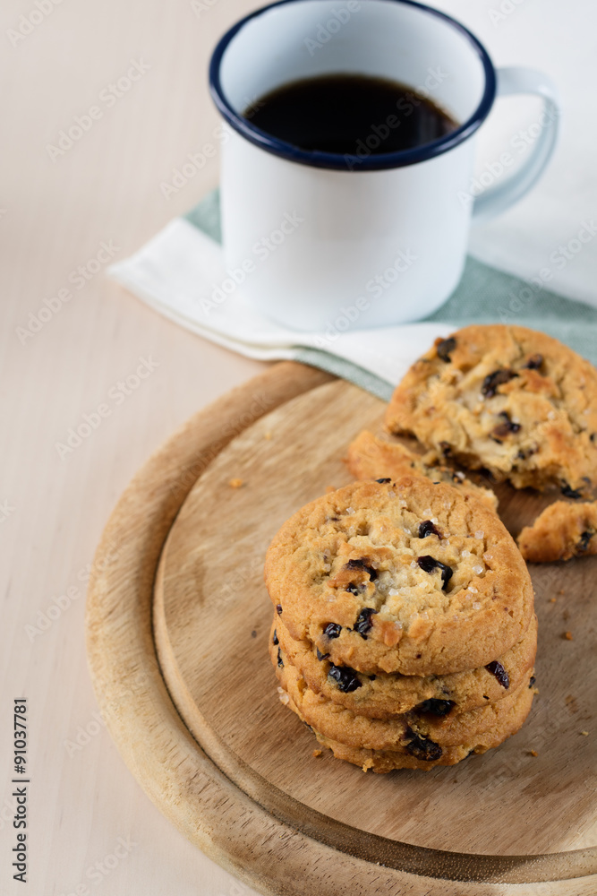 cookie and black coffee cookie and black coffee