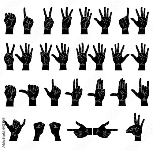Hand silhoette collection