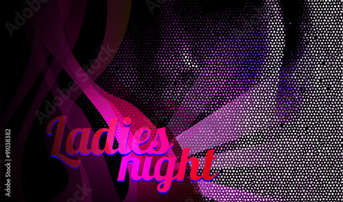 Ladies night flyer vector