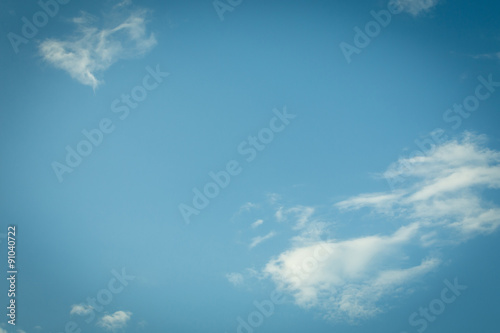 blue sky background  image uesd vintage filter