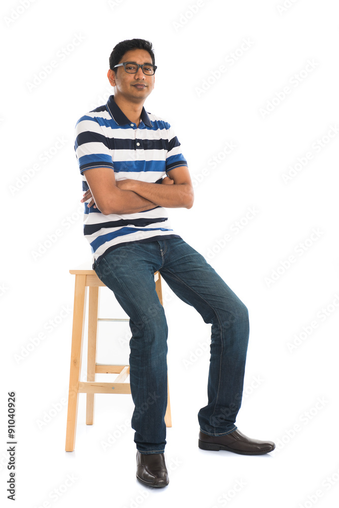 Naklejka premium young indian male sitting