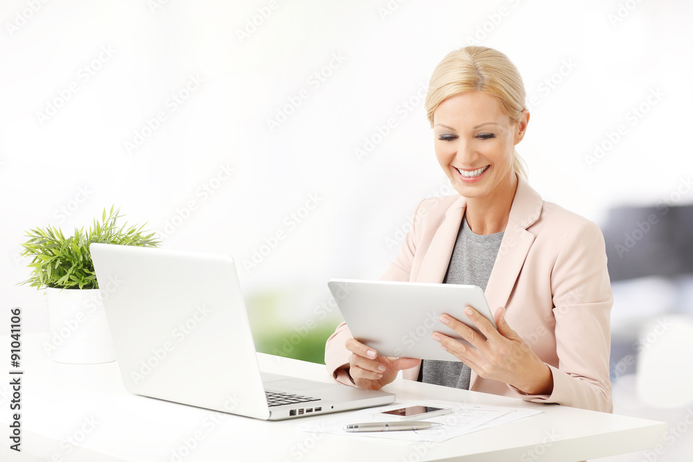 Businesswoman working at office Businesswoman working at office