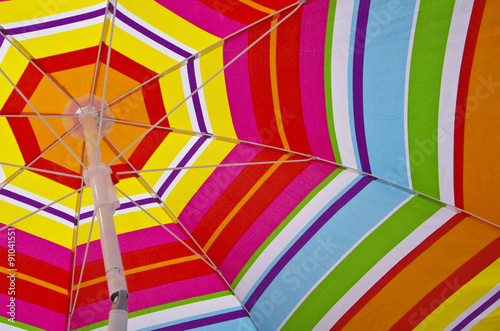 Beach umbrella on a summer day