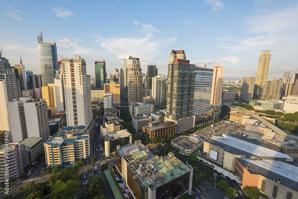  Makati City Skyline. Makati City is one of the most developed business district of Metro Manila and the entire Philippines.