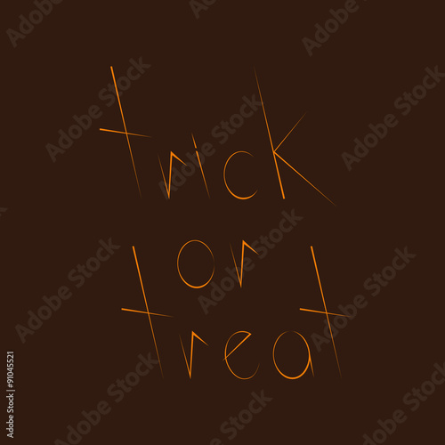 Trick or treat lettering
