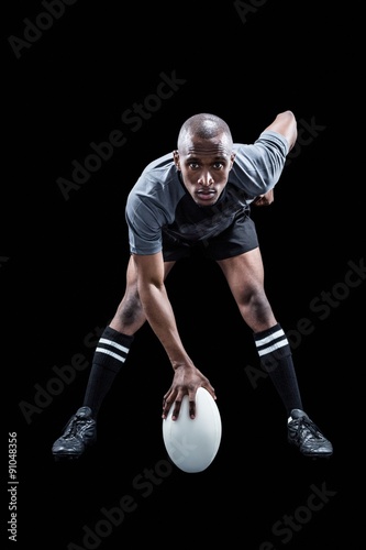 Portrait of sportsman playing rugby