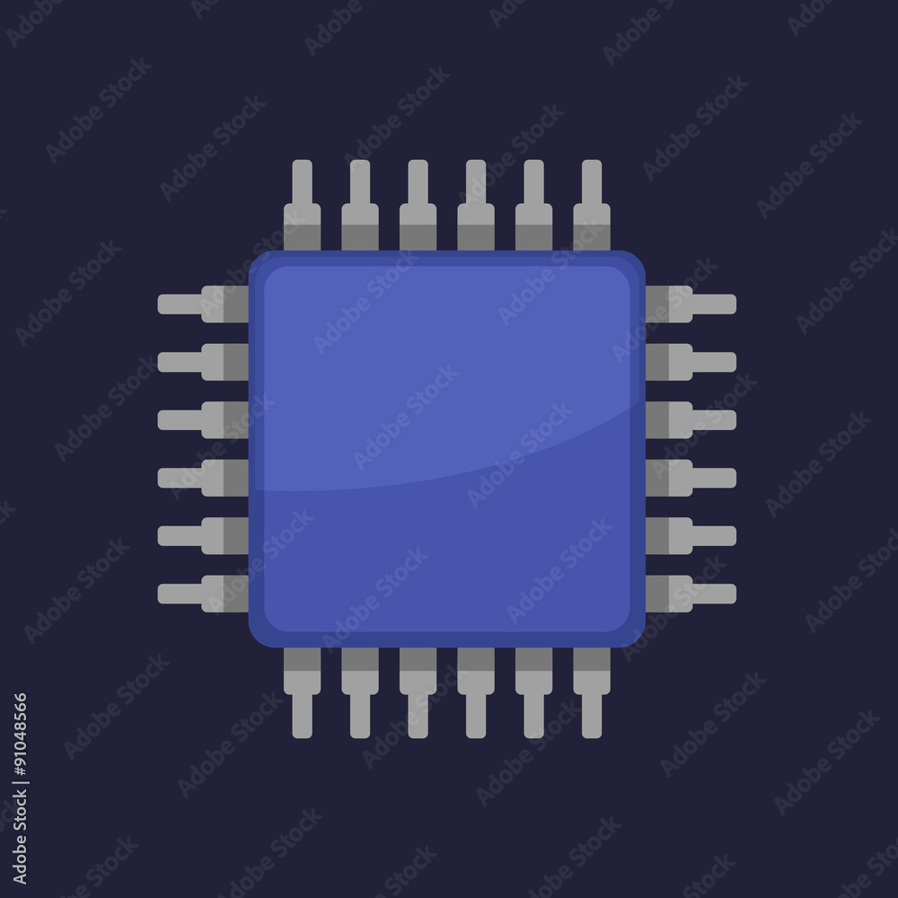 CPU Icon. Vector CPU Icon. Vector