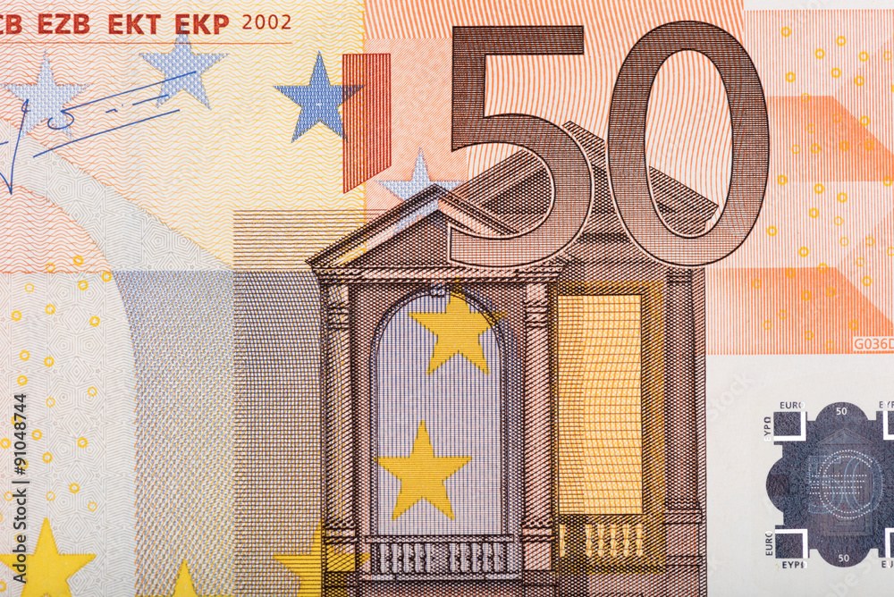 Fototapeta premium Fifty euro banknote