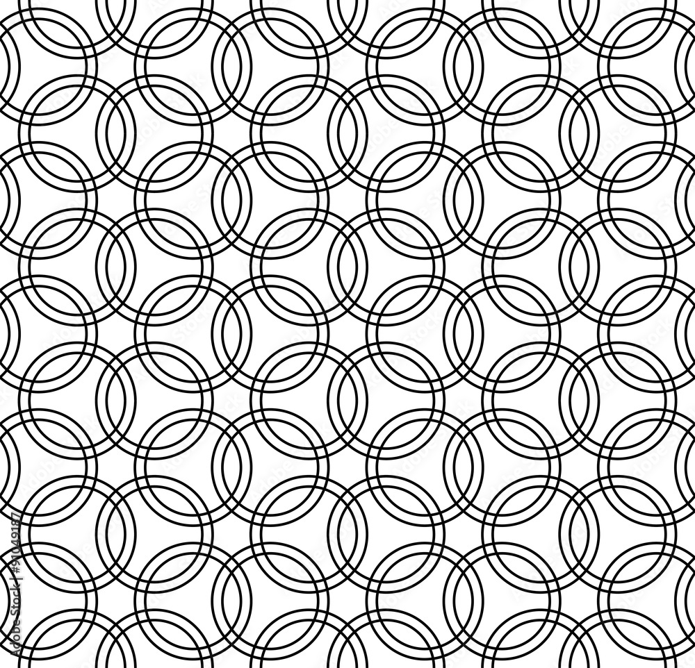 Vector modern seamless geometry pattern interconnected circles , black and white abstract geometric background,wallpaper print, monochrome retro texture, hipster fashion design, Vector modern seamless geometry pattern interconnected circles , black and white abstract geometric background,wallpaper print, monochrome retro texture, hipster fashion design,