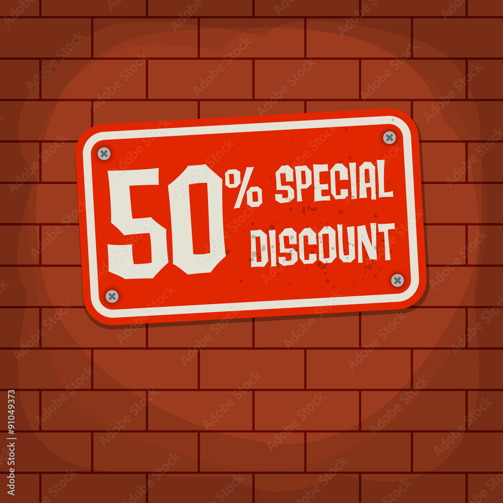 Sign with text Special Discount Sign with text Special Discount