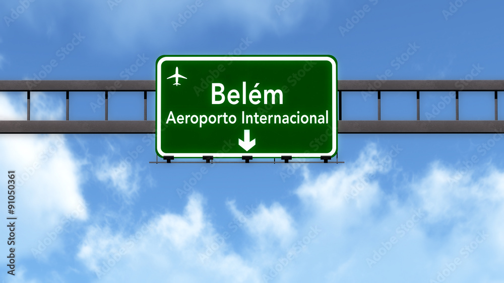 Belem Brazil Airport Highway Road Sign