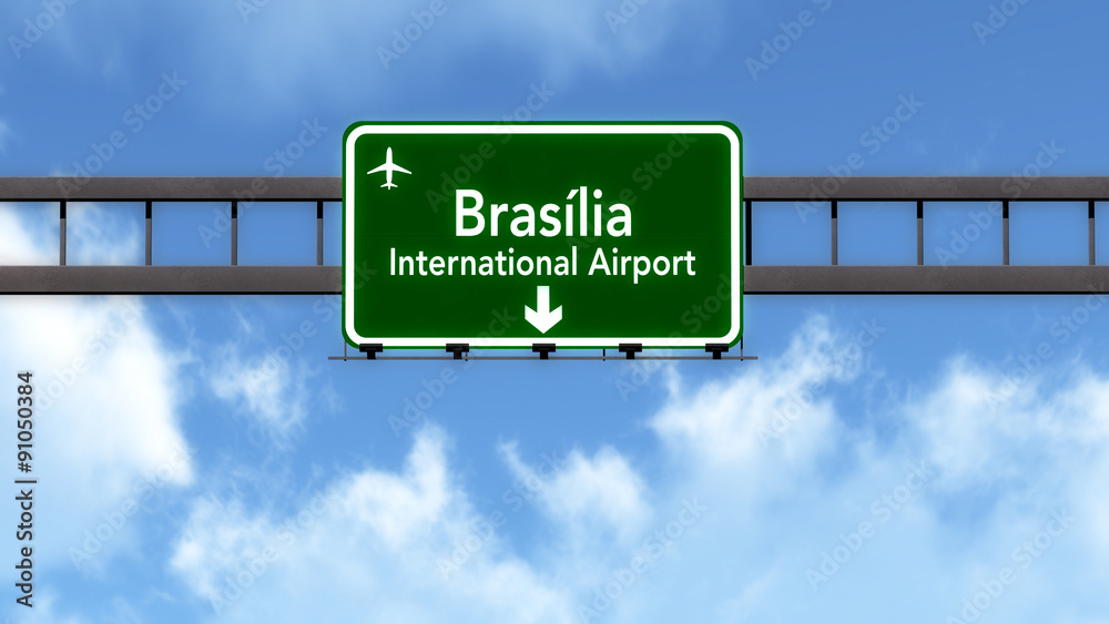 Brasilia Brazil Airport Highway Road Sign