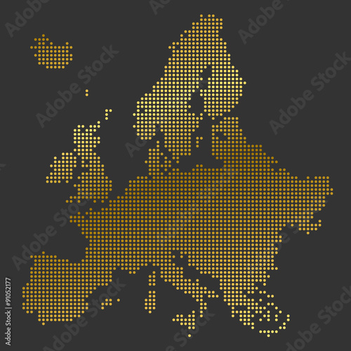 Europa gepunktet (gold)