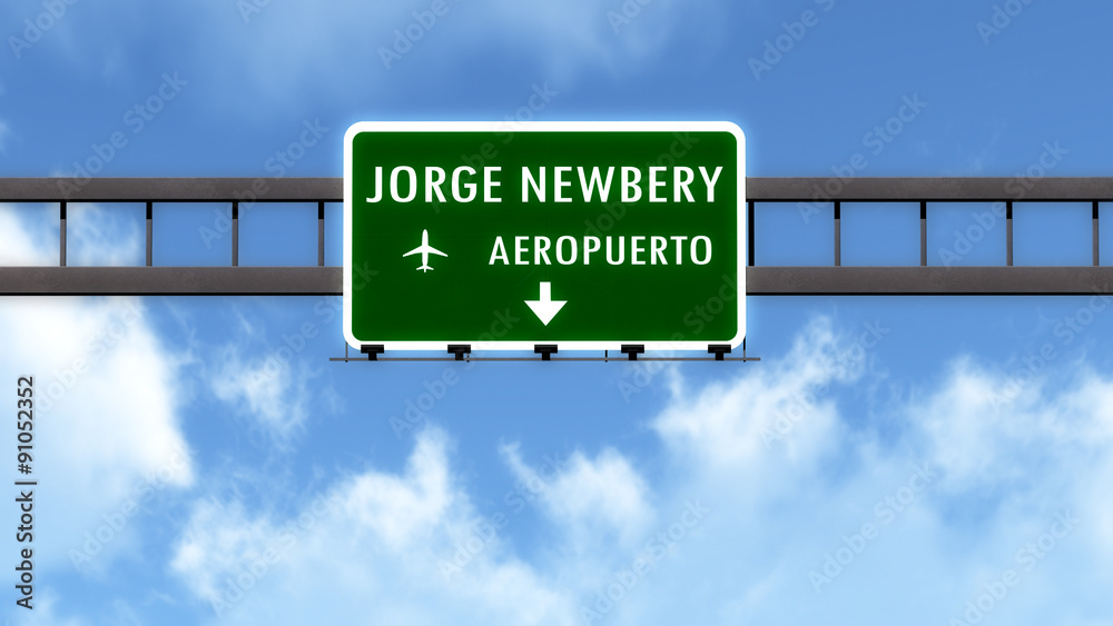 Buenos Aires Newbery Argentina Airport Highway Road Sign