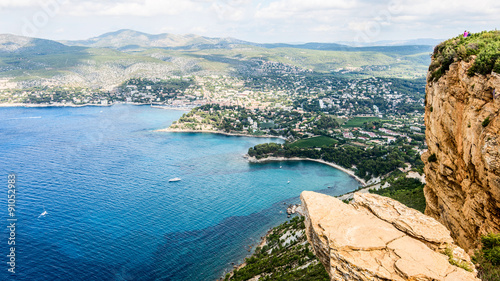 Fototapeta Naklejka Na Ścianę i Meble -  stunning viewpoint from coastal cliff of Cassis Provence France