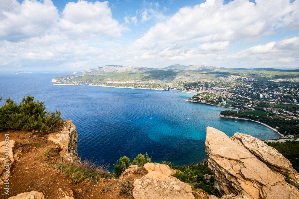 Obraz premium stunning viewpoint from coastal cliff of Cassis Provence France