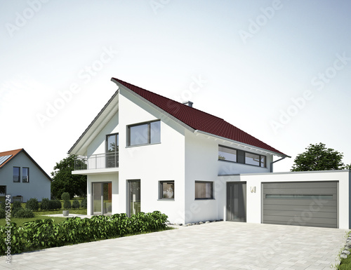 Einfamilienhaus Standard mit rotem Dach © KB3