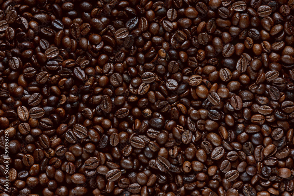 Naklejka premium tekstura ziaren kawy