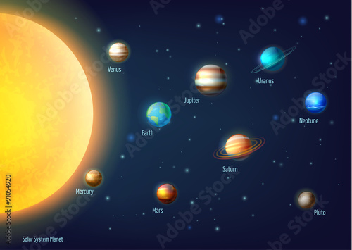 Fototapeta Naklejka Na Ścianę i Meble -  Solar System Background 