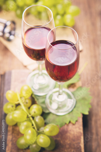 grape with wine