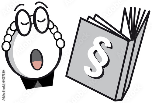 Vector of judge with legal code