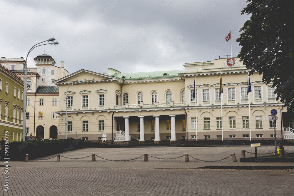 The Presidential Palace in Vilnius, the official residence of th