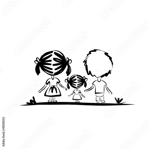 Family sketch for your design