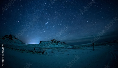 Night sky and Milky Way in the mountains