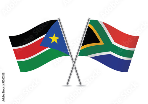 South Sudan and South Africa flags. Vector illustration. Free Download South Sudan and South Africa flags. Vector illustration. - GFXLoad
