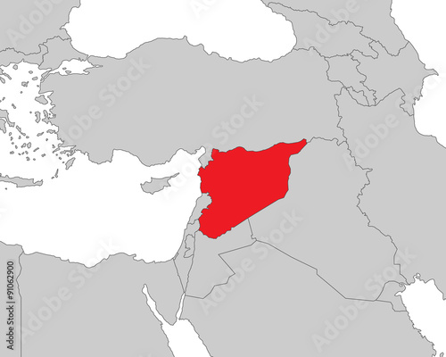Syria highlighted on map