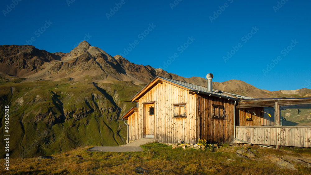 Refuge on the alps Refuge on the alps