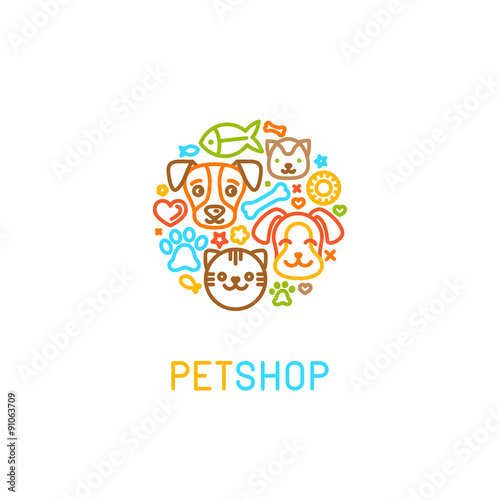 Pet logo design elements