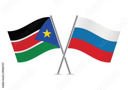 South Sudan and Russia flags. Vector illustration. Free Download South Sudan and Russia flags. Vector illustration. - GFXLoad