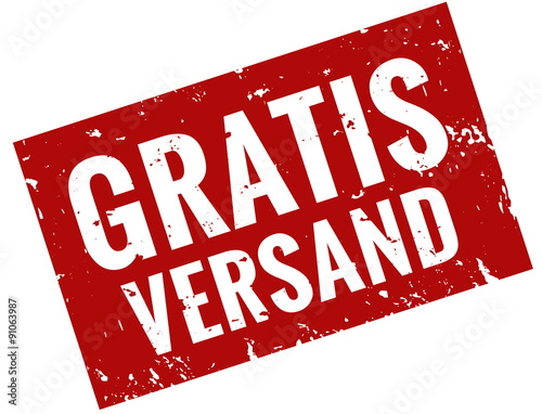 Gratis Versand stempel rot 