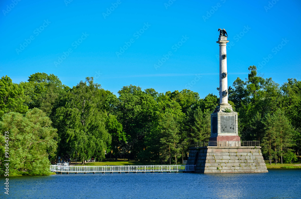 Obraz premium Чесменская колонна Пушкин - The Chesme column Pushkin