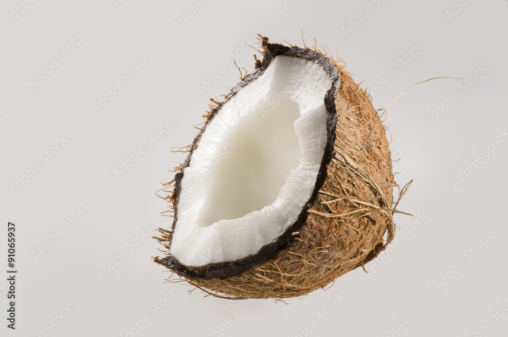 Half of the coconut Half of the coconut