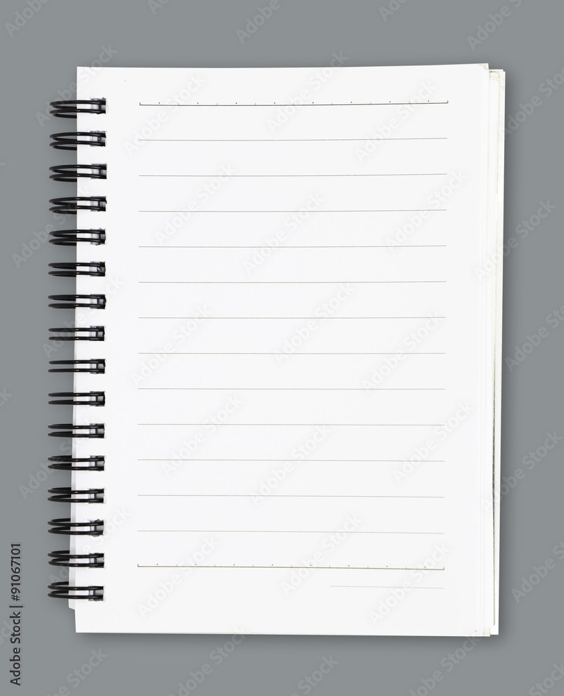 white notebook isolated with clipping path white notebook isolated with clipping path