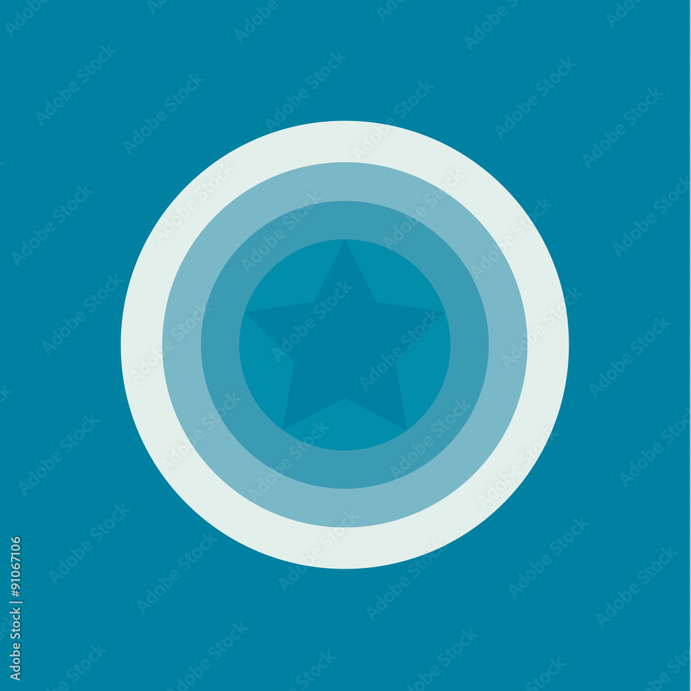 Star in the circle, vector sign, emblem logo