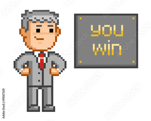 Pixel art You win