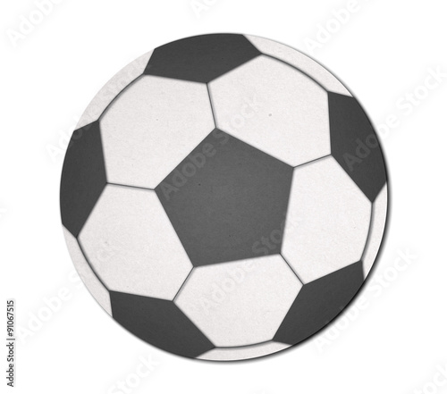 Ball on white background., Paper cut design.
