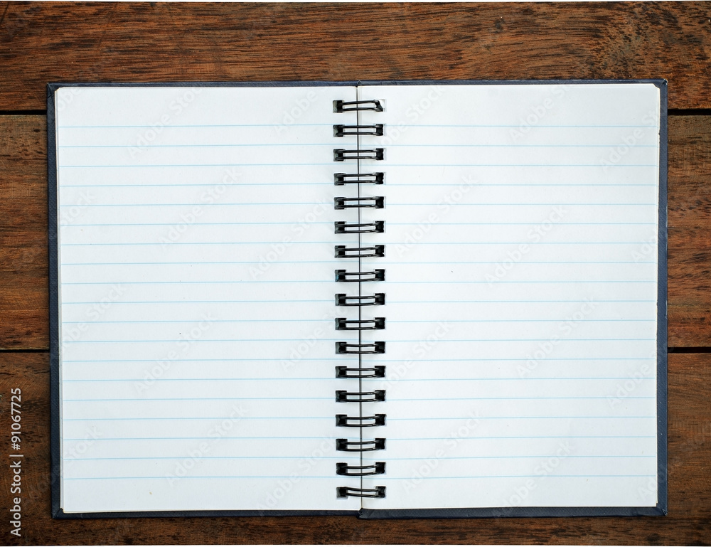 Notebook on old wood. Notebook on old wood.