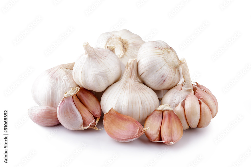 Fresh garlic isolated on white background Fresh garlic isolated on white background
