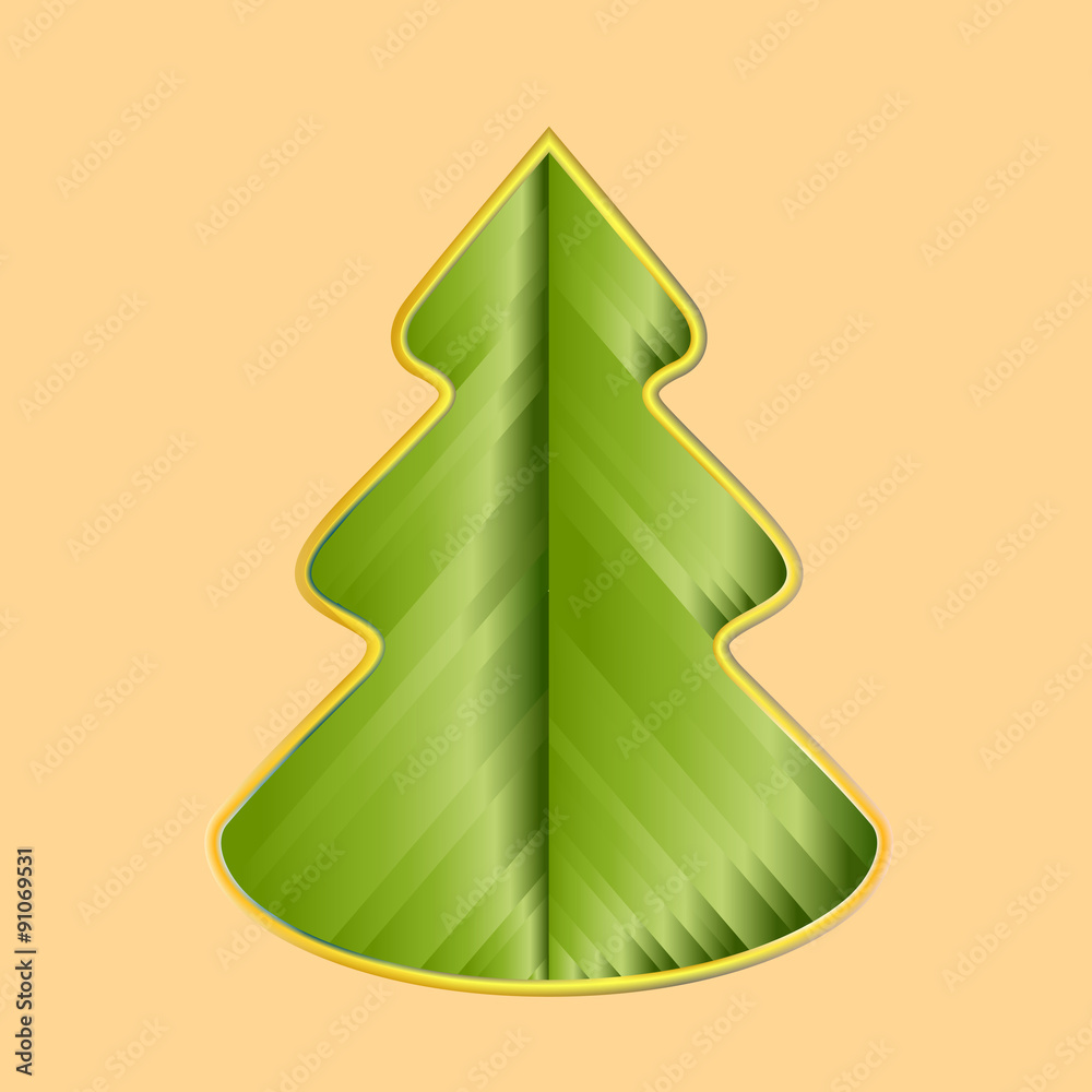 Greeting card with creative christmas tree Greeting card with creative christmas tree