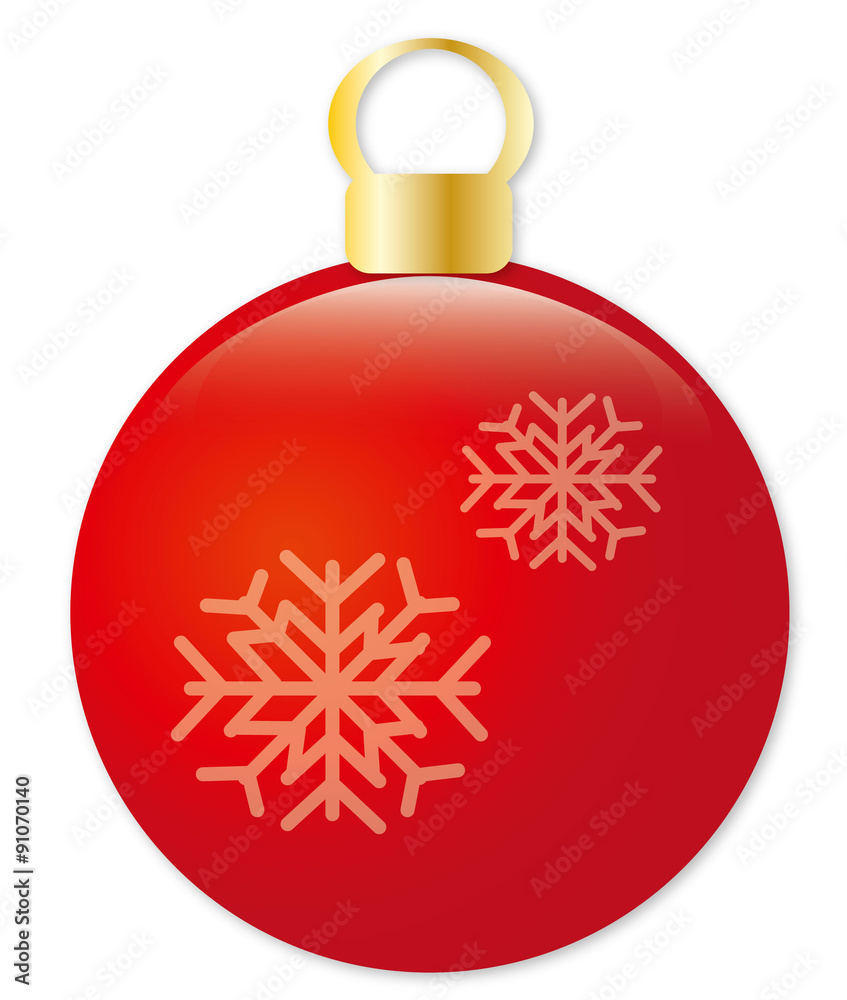 Weihnachtsbaumkugel mit Schneeflocke Weihnachtsbaumkugel mit Schneeflocke