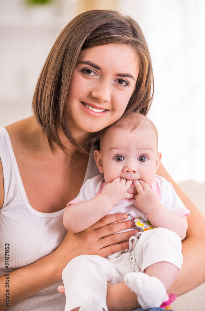 Mom and kid Mom and kid