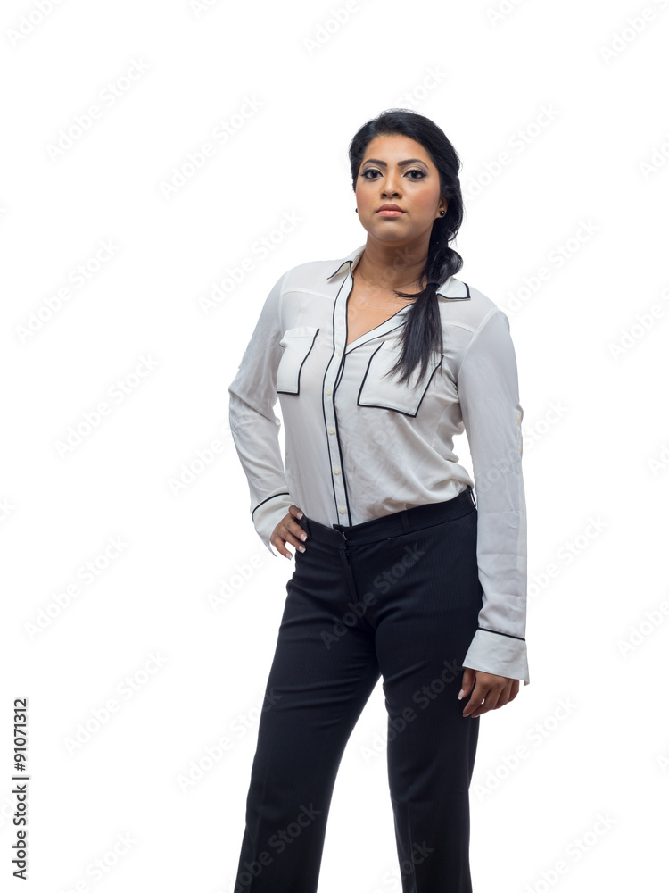Indian Business Woman Isolated On White Background Indian Business Woman Isolated On White Background
