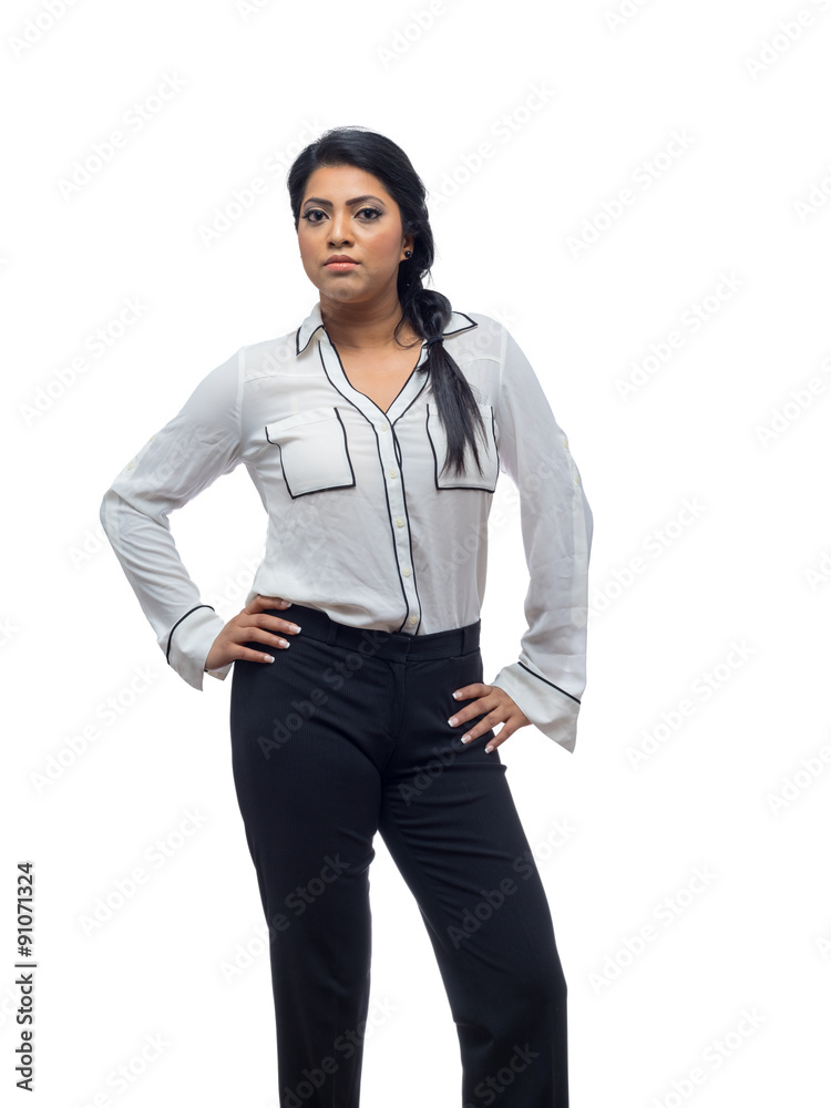 Indian Business Woman Isolated On White Background Indian Business Woman Isolated On White Background