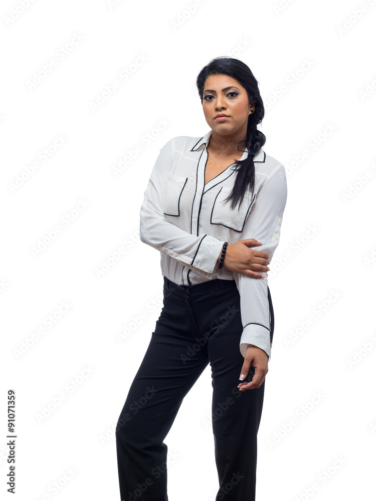 Indian Business Woman Isolated On White Background Indian Business Woman Isolated On White Background