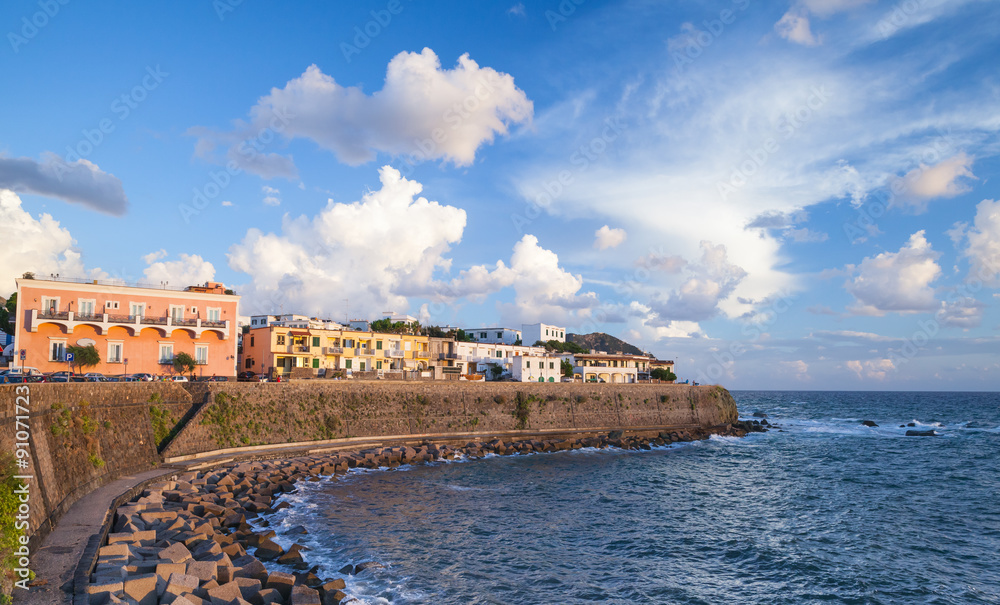 Coastal cityscape of Forio, Ischia island, Italy Coastal cityscape of Forio, Ischia island, Italy
